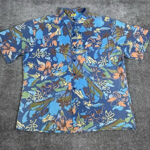 Vintage Ken Done Shirt Men's XL Hawaiian Floral Short Sleeve Button Up Australia